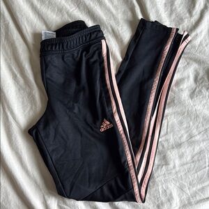 Adidas Black and Pink Track Pants
